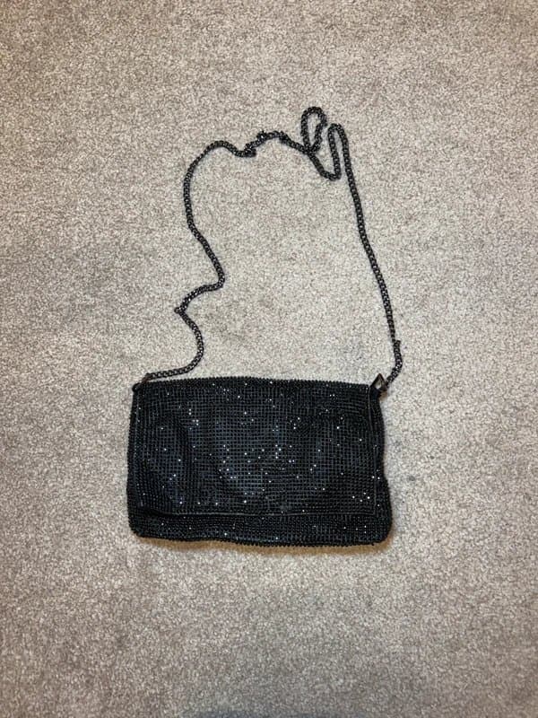 Topshop Black diamanté shoulder bag