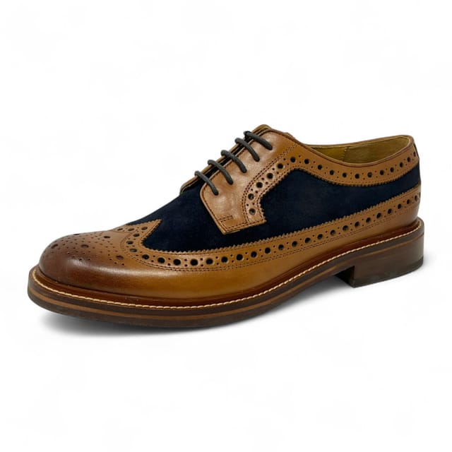 Chapman & Moore Chapman & Moore Men's Leather Suede Brogues Formal Oxford Dress Office Wedding Shoes in Tan - 2