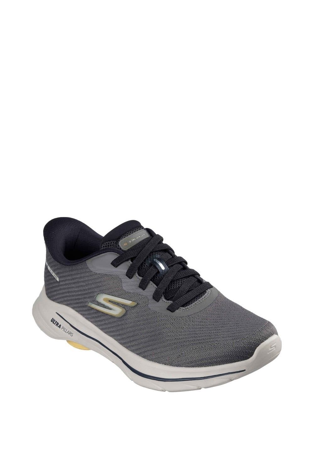 Skechers Skechers Men's GO WALK 8 Pate Trainer in Dark Grey