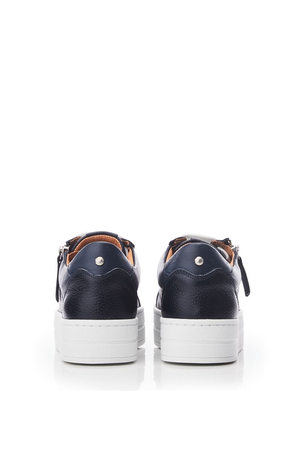 Moda In Pelle Moda In Pelle Women's 'Abbiy' Leather Casual Trainers in Navy - 3