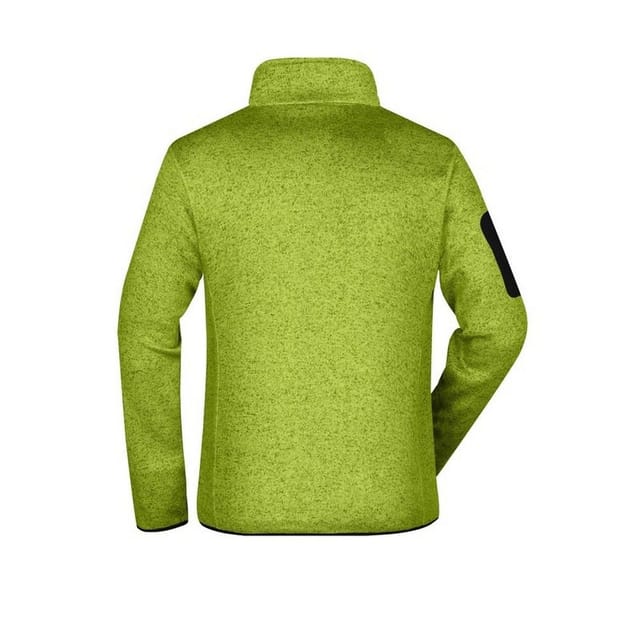 James and Nicholson James and Nicholson Men's Knitted Fleece Jacket in Bright Green - 2