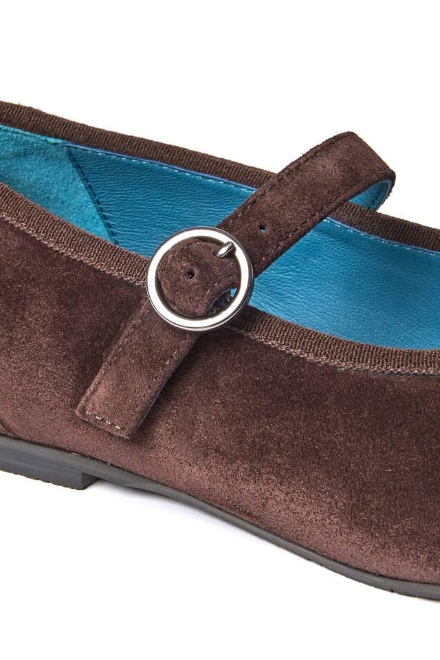 Moshulu Moshulu Women's 'Mawgan' Squared Toe Ballerina Pump in Brown - 3