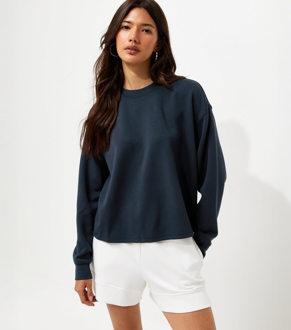 New Look Women's Premium Navy Crew Neck Sweatshirt New Look