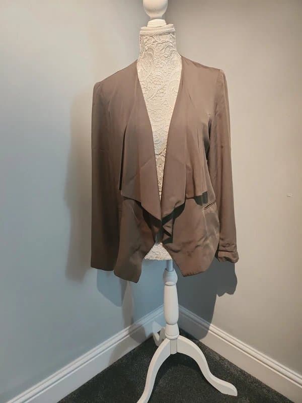 Topshop Khaki waterfall jacket