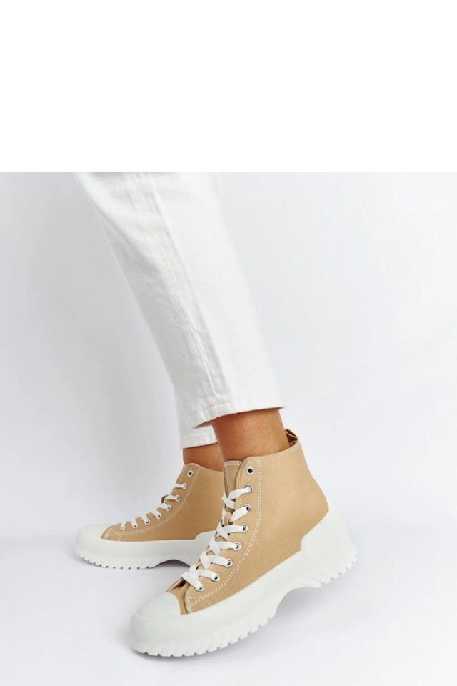 Love Lace Love Lace Women's Ankle Lacing Sneakers for Summer Comfort with Round Toe in Beige - 3
