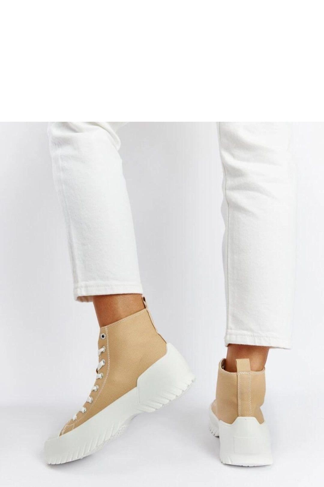 Love Lace Love Lace Women's Ankle Lacing Sneakers for Summer Comfort with Round Toe in Beige - 4