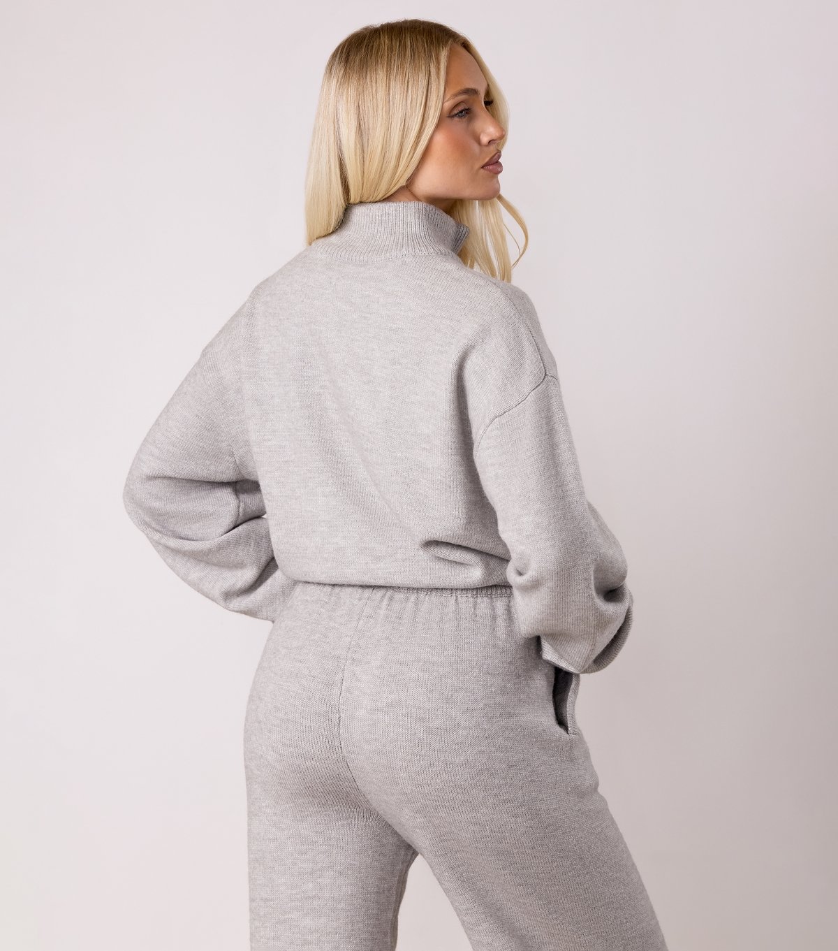 Gym King Women's Grey Restore Knit Full Zip Jumper Gym King New Look - 3