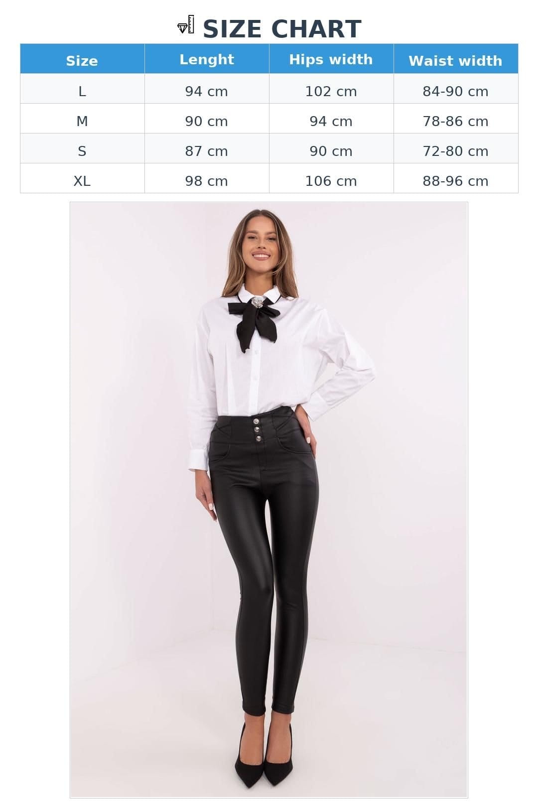 Love Lace Love Lace Women's High Waist Skinny Leatherette Trousers in Black - 4