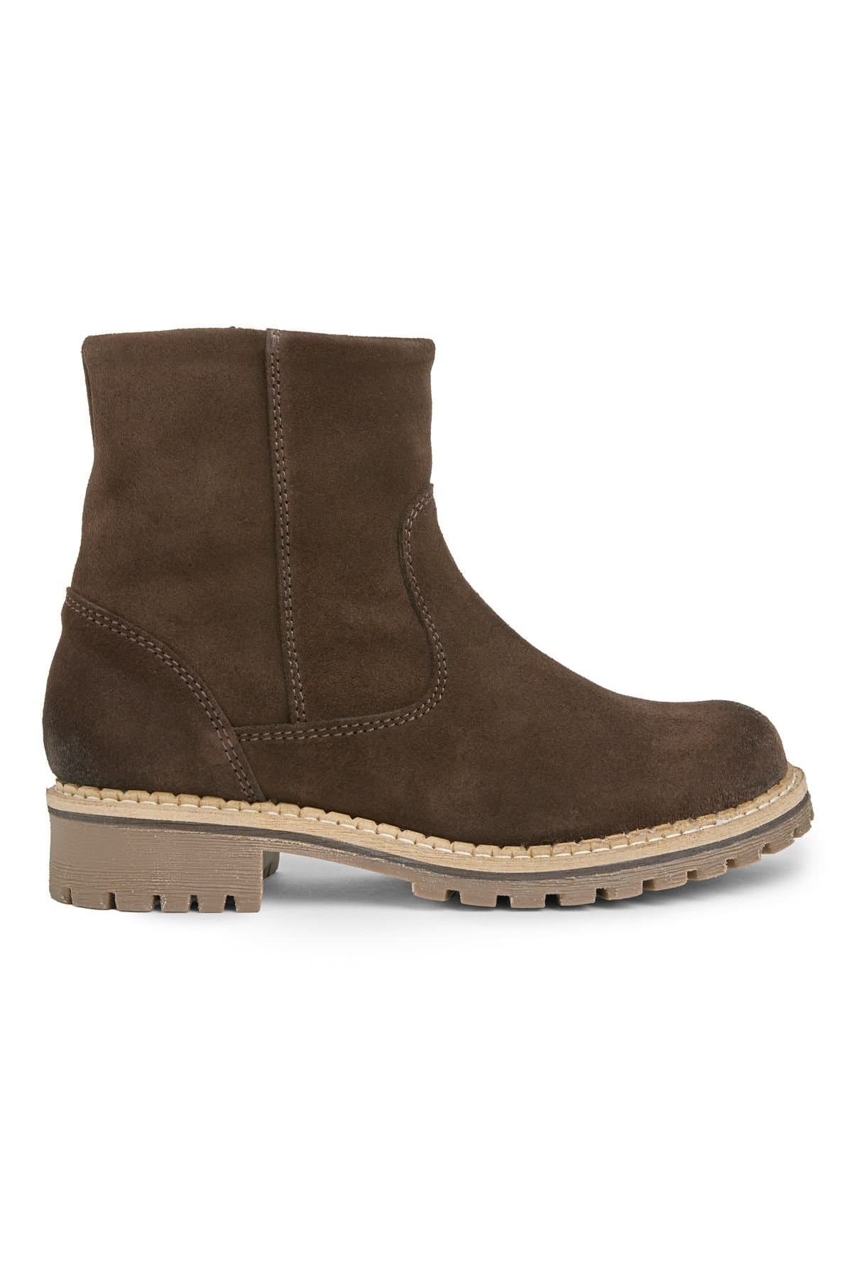 Celtic & Co Celtic & Co Women's Waterproof Suede Ankle Boot in Dark Brown