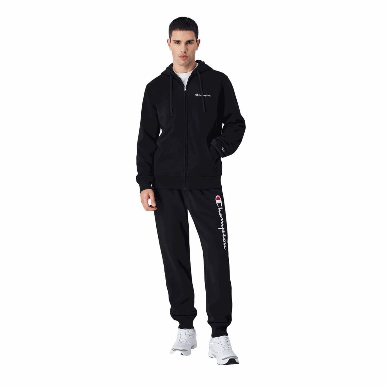 Champion Champion Men's Chest Logo Full Zip Hoodie in Black - 4