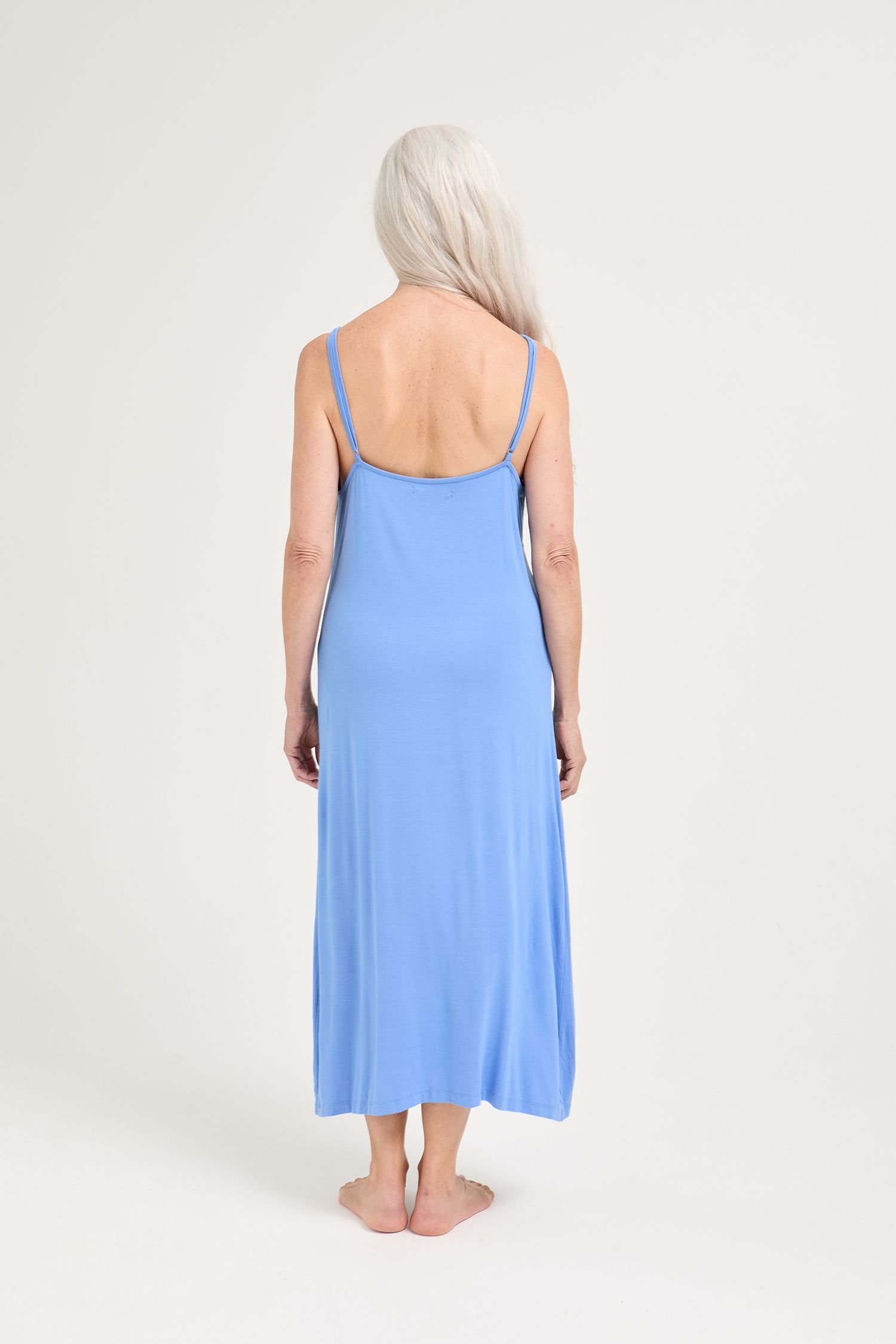 Pretty You London Pretty You London Women's Bamboo Frill Chemise in Bright Blue - 3