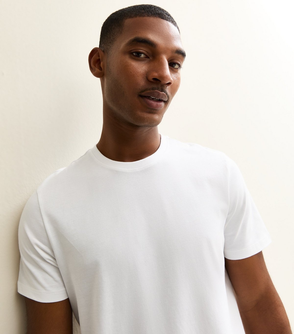 New Look Men's White Regular Crew Neck Jersey T-Shirt New Look - 2