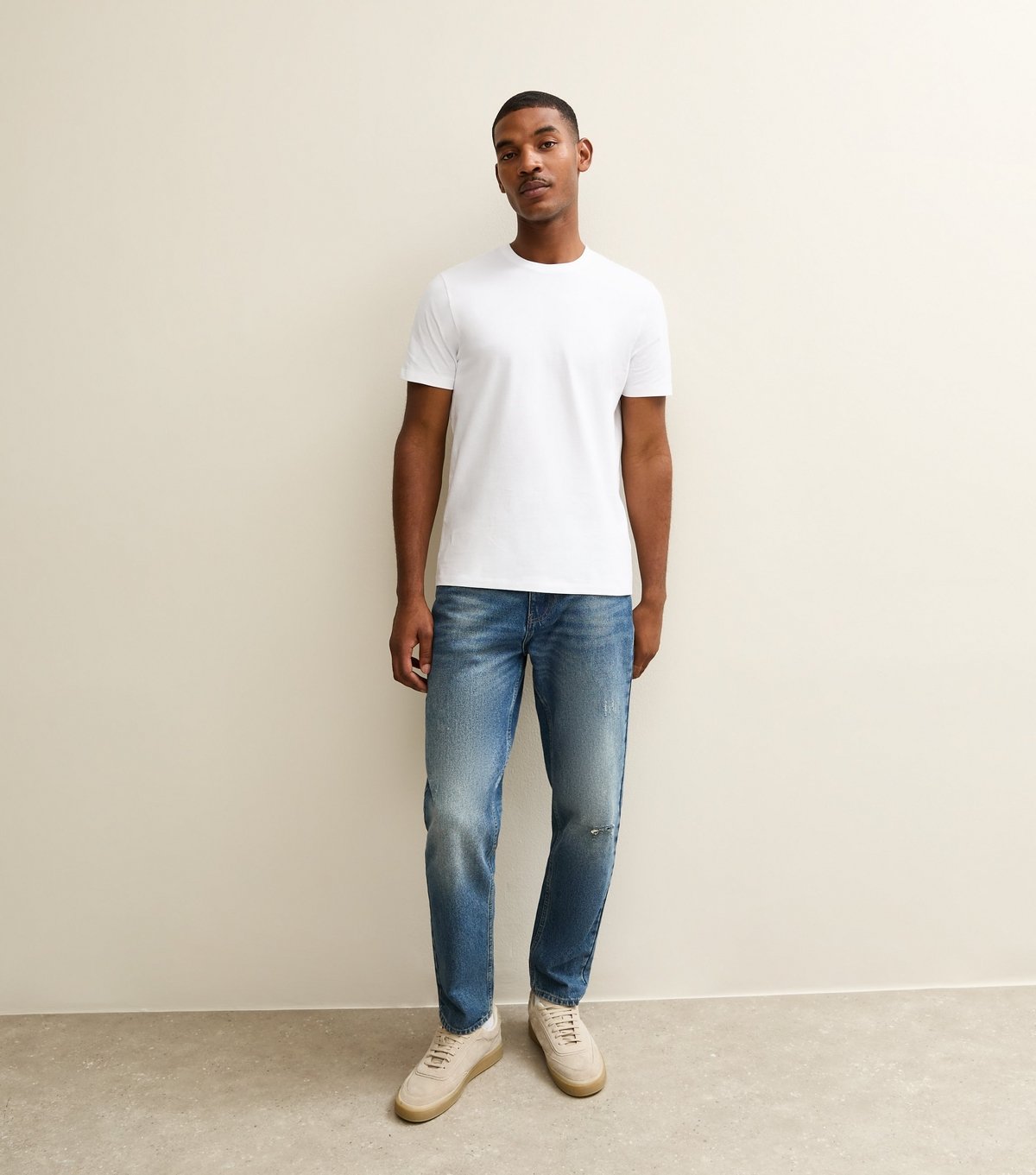 New Look Men's White Regular Crew Neck Jersey T-Shirt New Look - 3