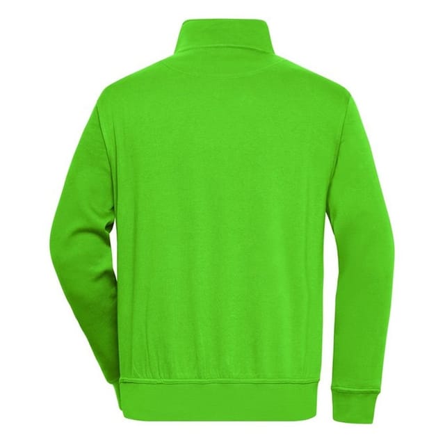 James and Nicholson James and Nicholson Men's Workwear Quarter Zip Sweatshirt in Green - 2