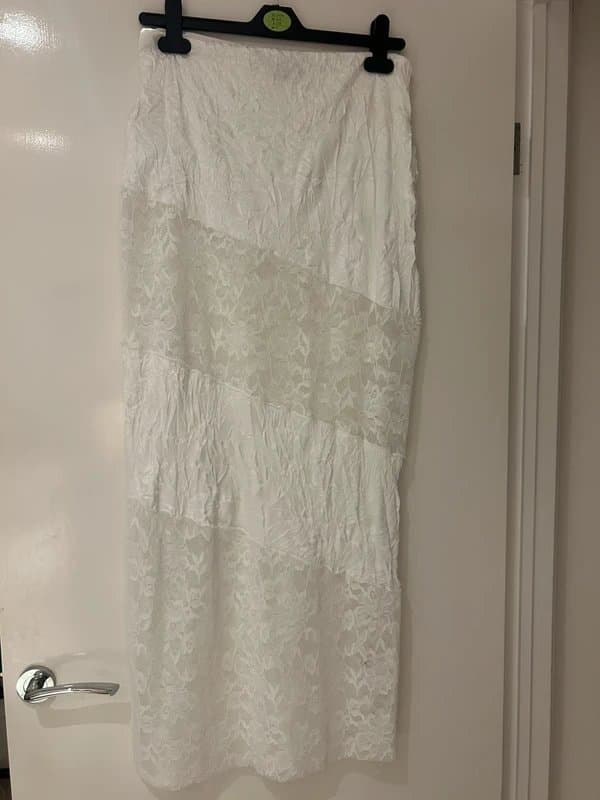 ASOS ASOS Design White lace maxi skirt