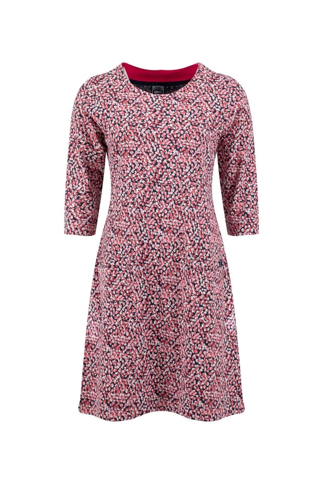 Weird Fish Weird Fish Women's Starshine Printed Jersey Dress in Bright Pink - 2
