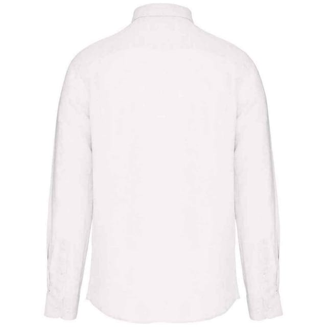 Spasso Spasso Men's Linen Long-Sleeved Shirt in White - 2