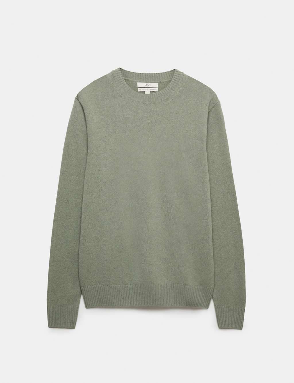 Marks & Spencer M&S Pure Lambswool Crew Neck Jumper Onyx