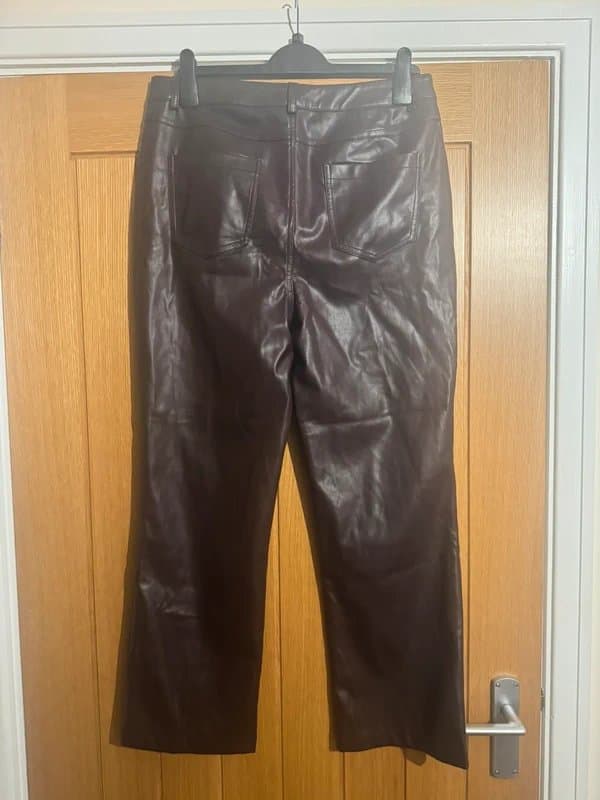 Never Fully Dressed Never fully dressed chocolate faux leather trouser