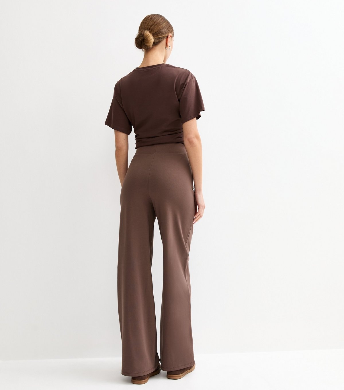 New Look Women's Dark Brown Wide Leg Leggings New Look - 4