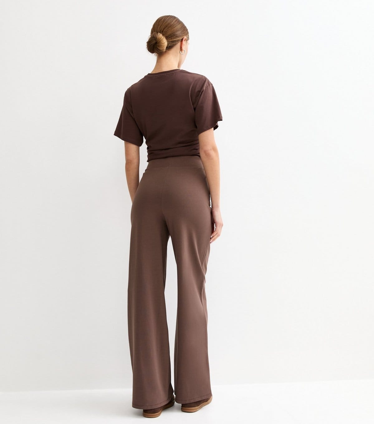 New Look Women's Dark Brown Wide Leg Leggings New Look - 4