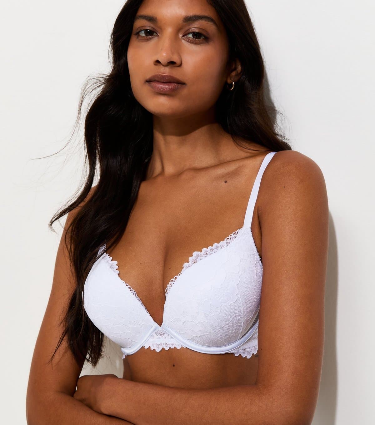 New Look Women's White Lace Boost Bra New Look