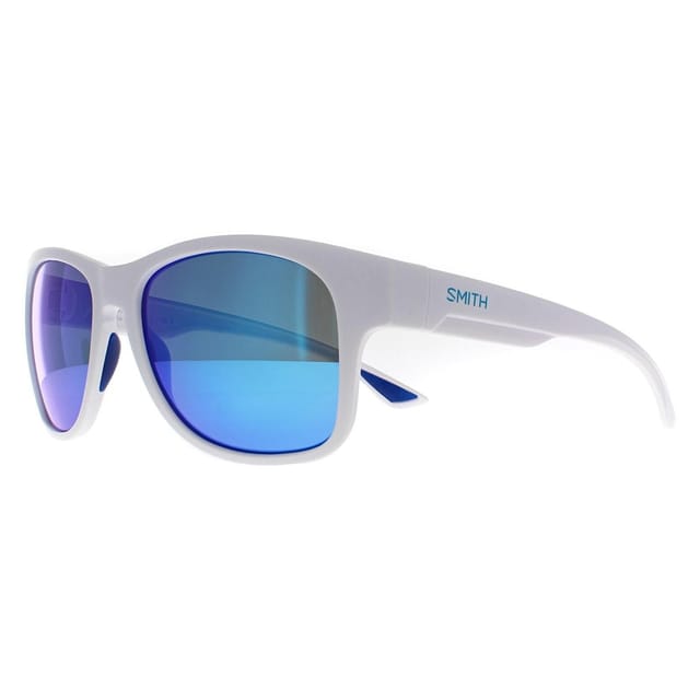 Smith Smith Men's Rectangle Matte White Blue Mirror Holiday - 2