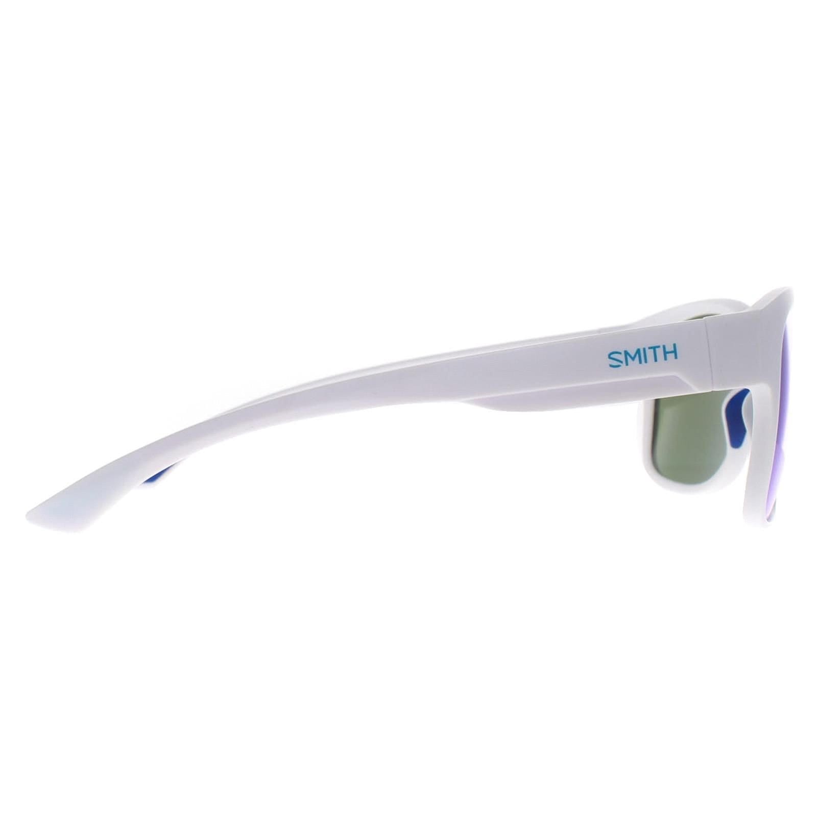 Smith Smith Men's Rectangle Matte White Blue Mirror Holiday - 4