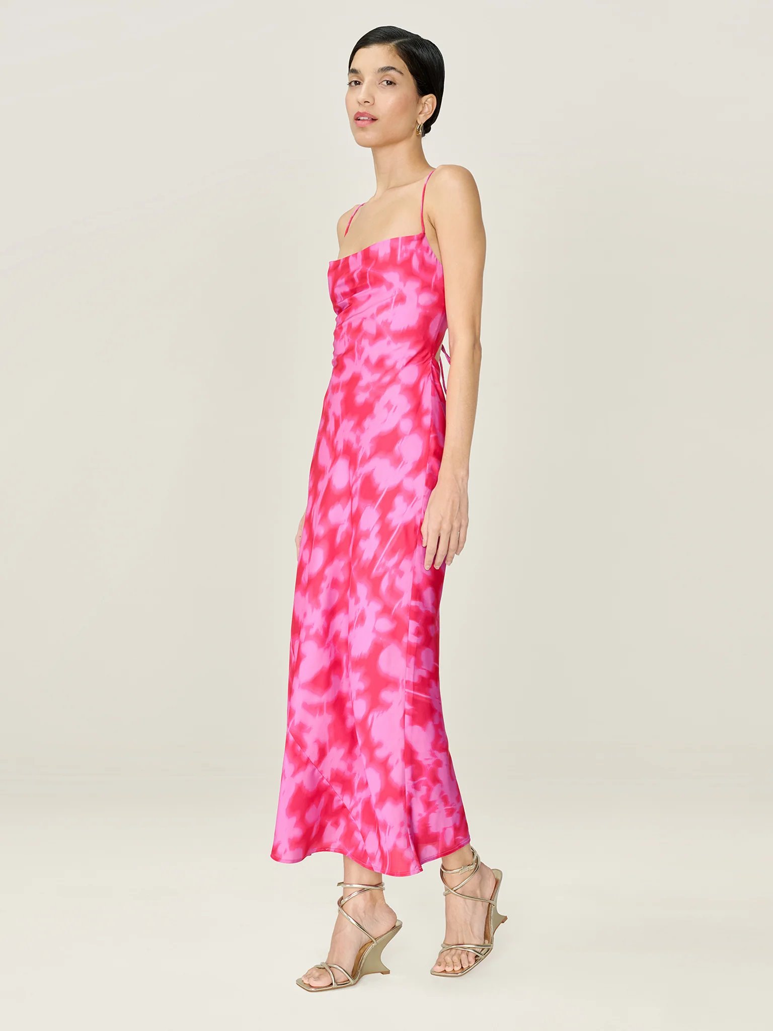 OMNES Riviera Dress in Blurred Floral Magenta - 2