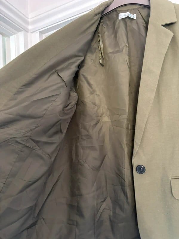 Primark Olive Green Blazer Jacket Smart Casual Tailored Size 16