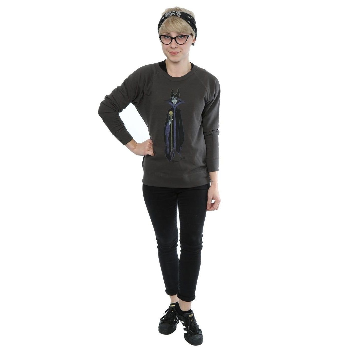 Sleeping Beauty Sleeping Beauty Women's Classic Maleficent Heather Sweatshirt in Mid Grey - 4