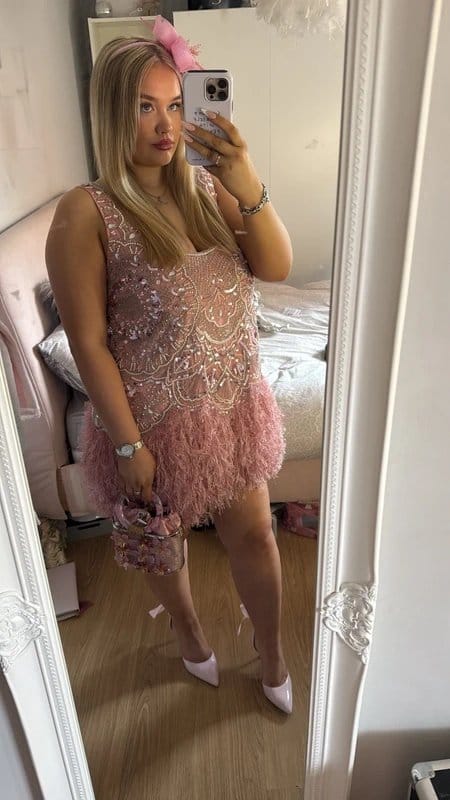 ASOS Pink embellished asos luxe dress - 1
