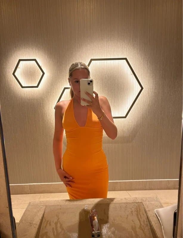 Bershka Bershka Halter Midi Dress