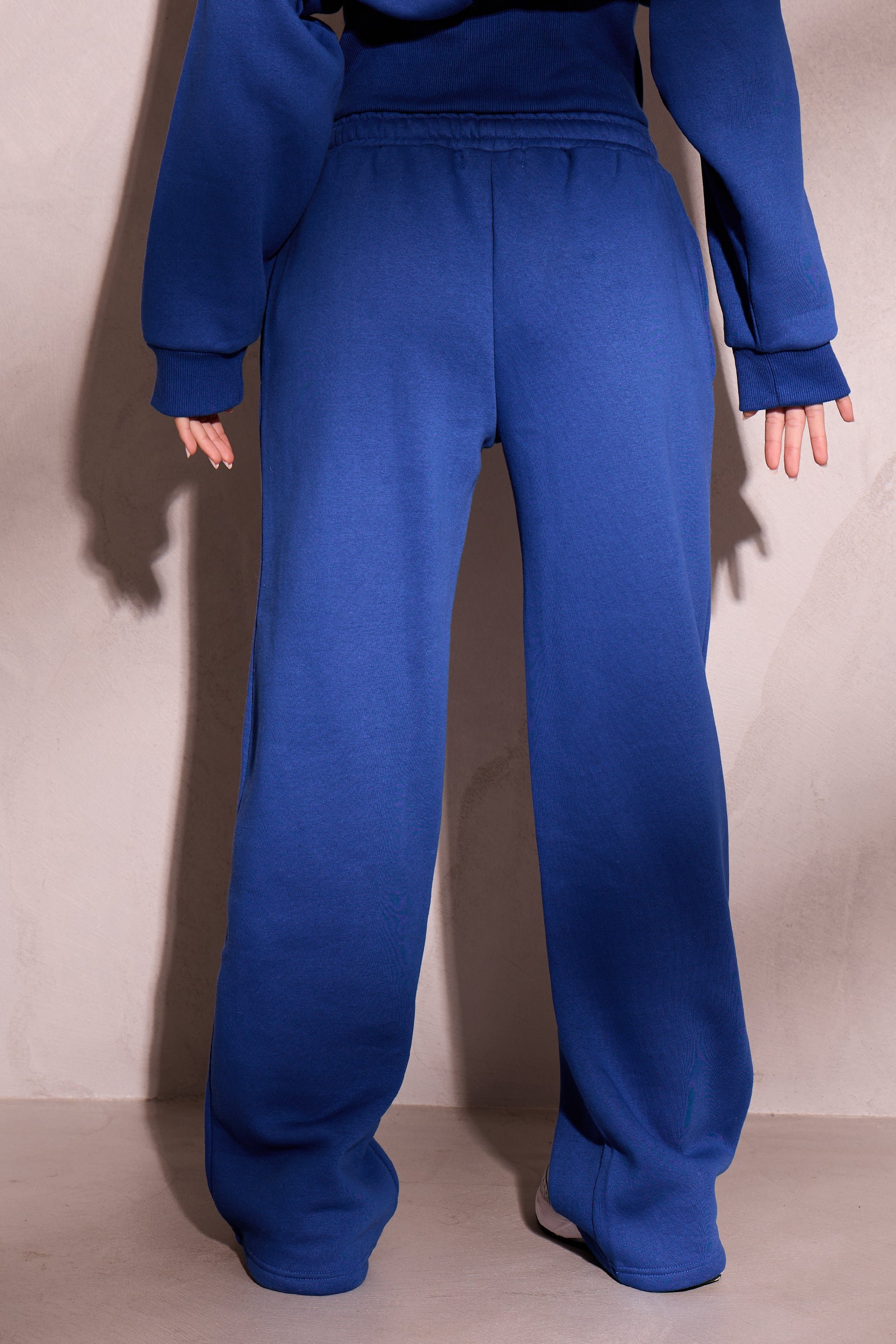 Kaiia Kaiia Side Stripe Wide Leg Joggers Victory Blue & Dusty Blue - 4