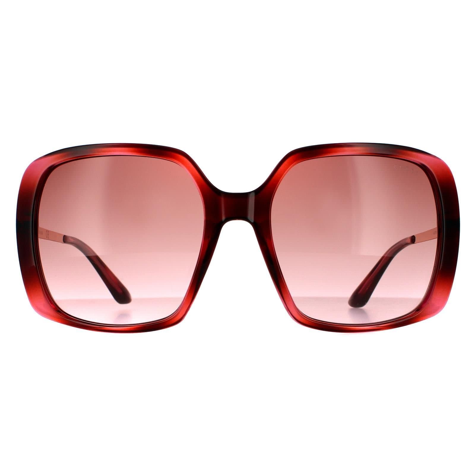 Guess Guess Women's Square Tortoise Pink Pink Gradient Sunglasses
