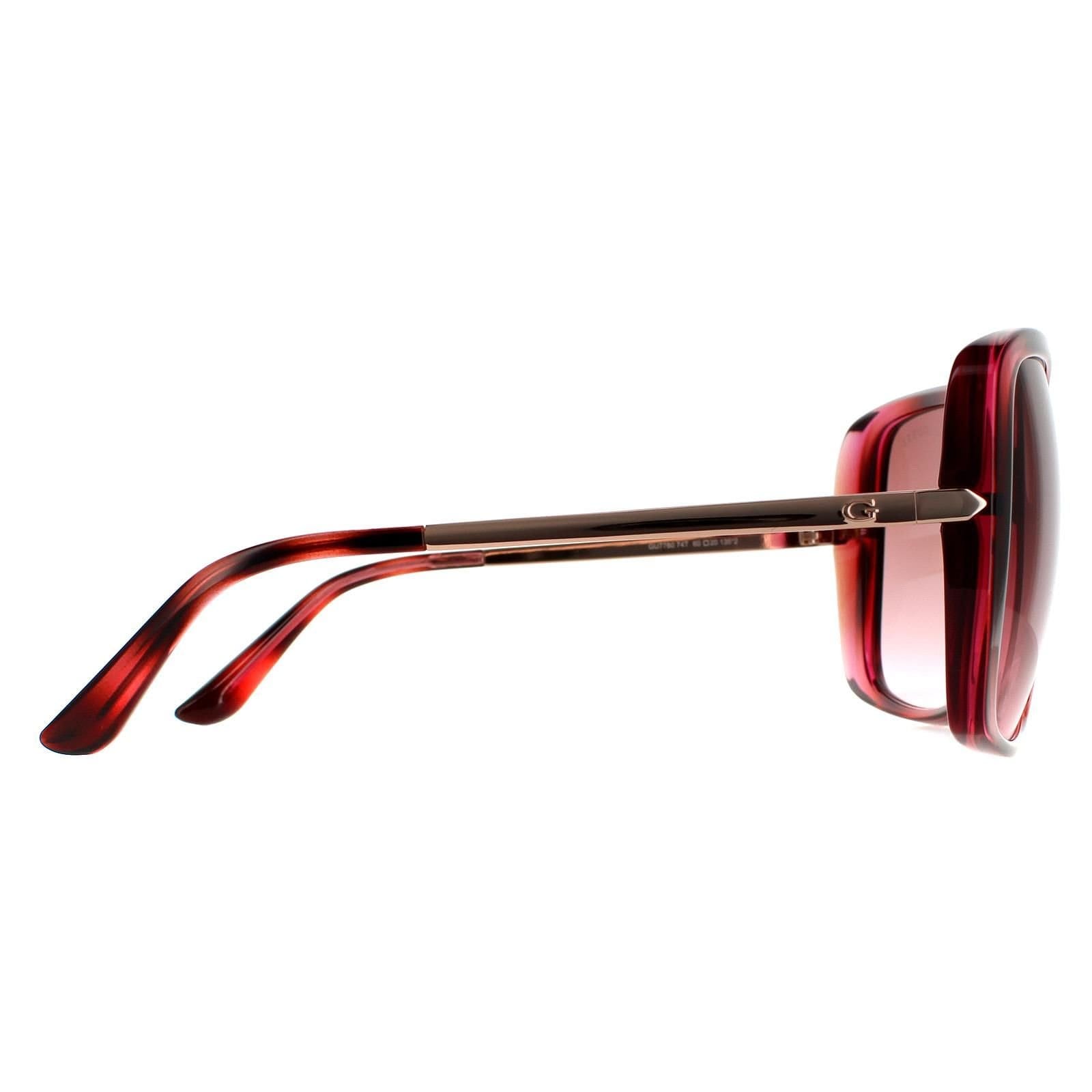 Guess Guess Women's Square Tortoise Pink Pink Gradient Sunglasses - 4