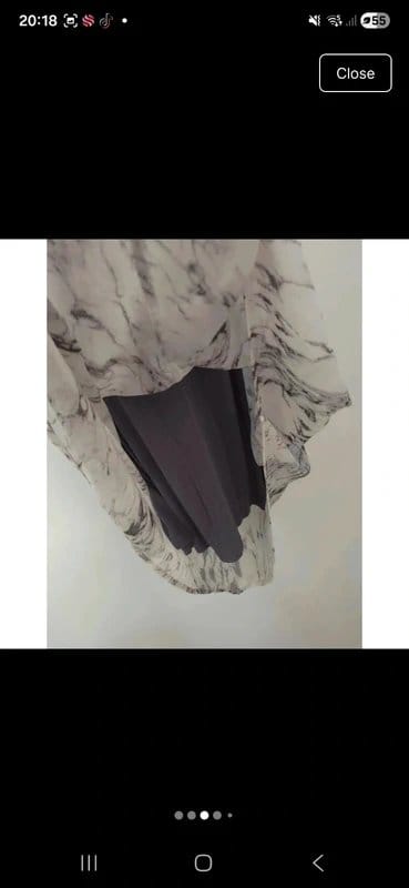 Mint Velvet Marble Drip Sleeveless Chiffon Midi Dress