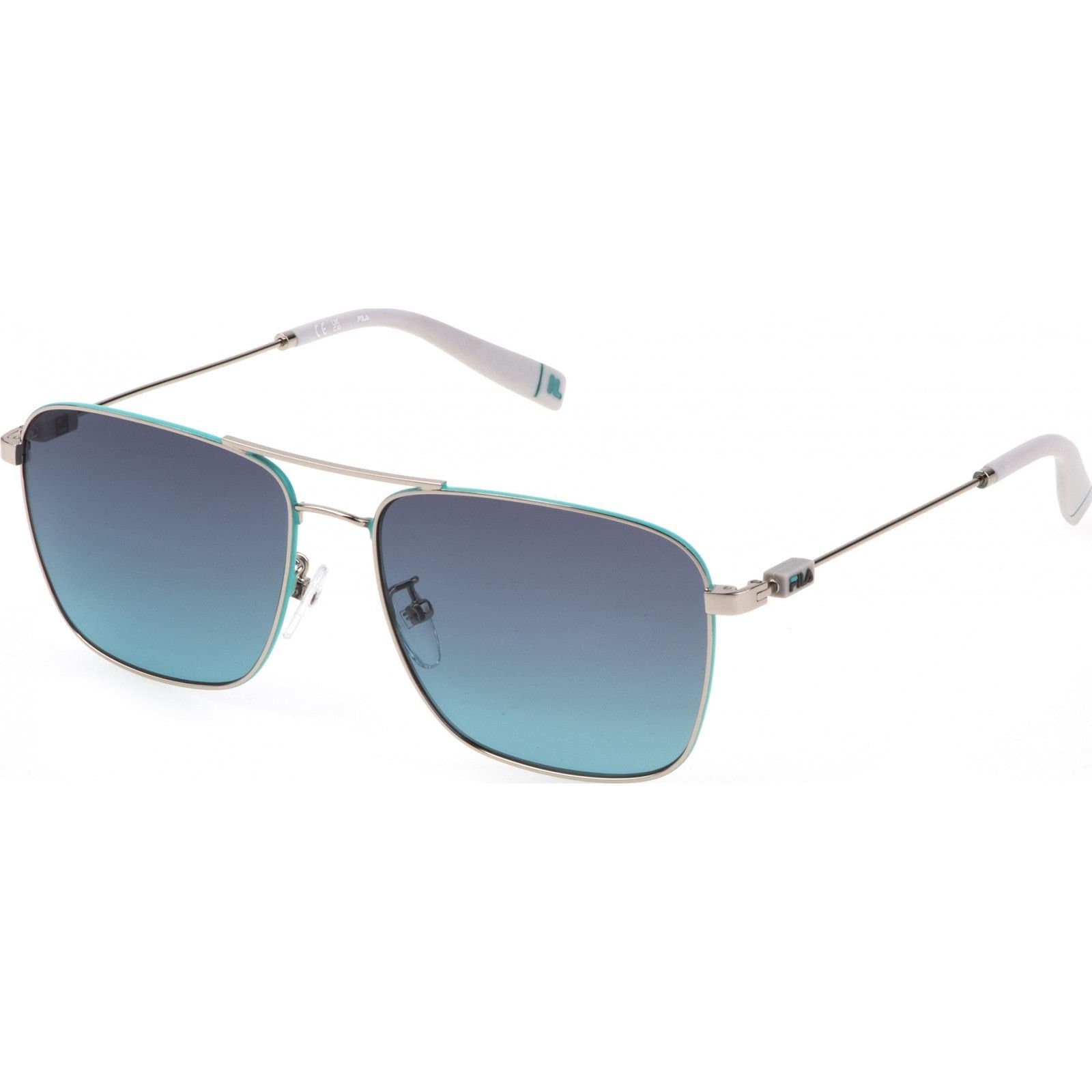 FILA FILA Men's SFI456-580579 Square/Rectangle Sunglasses in Silver