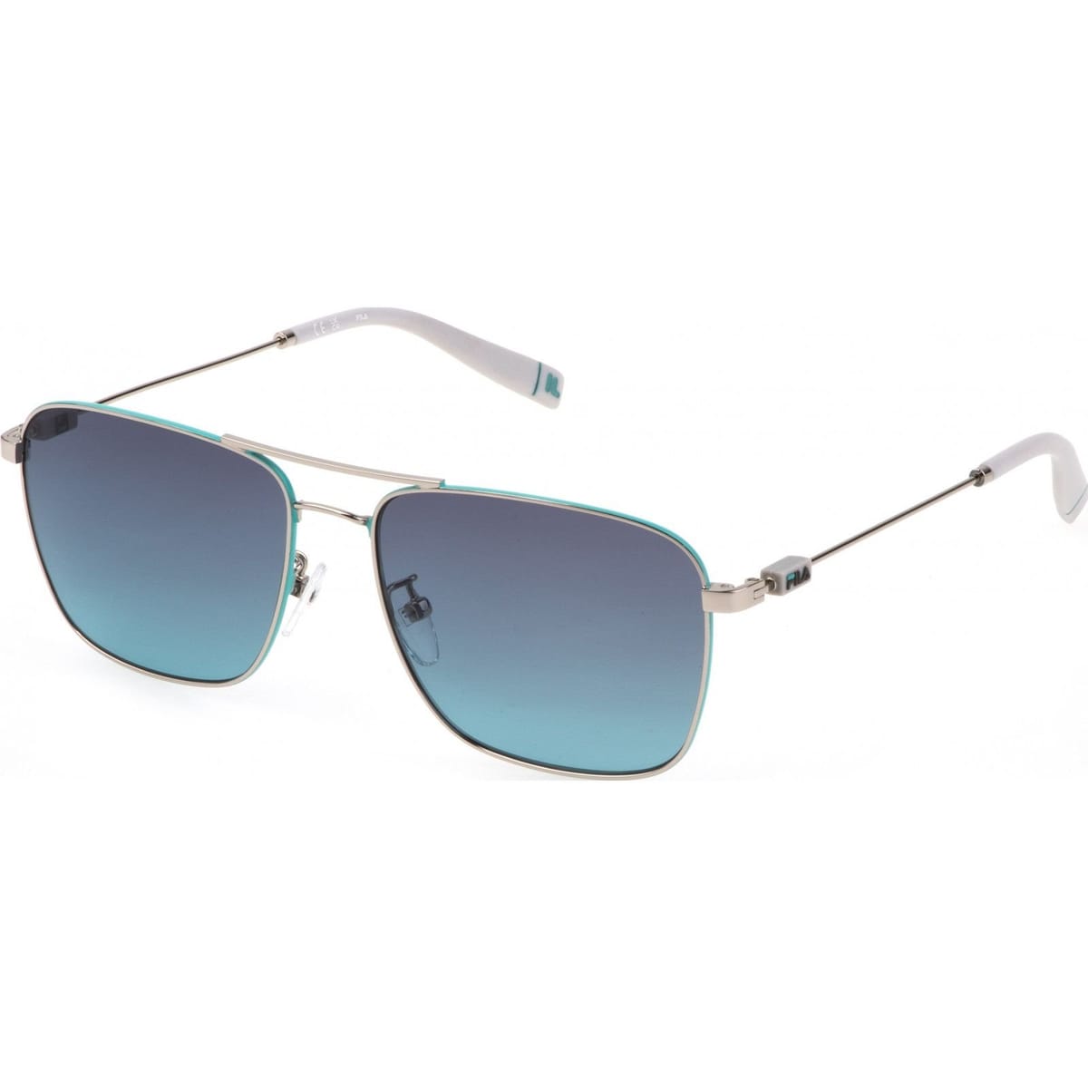 Fila FILA Men's SFI456-580579 Square/Rectangle Sunglasses in Silver - 1
