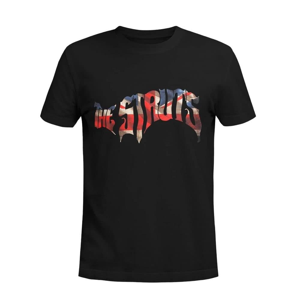 The Struts The Struts Men's Union Jack Cotton Logo T-Shirt in Black