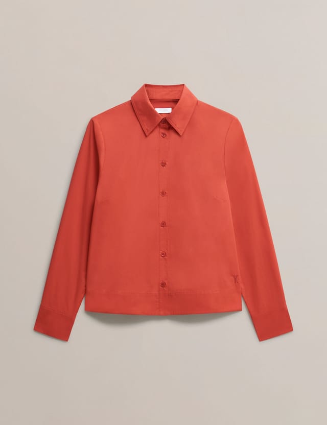 Hobbs London Hobbs London Women's Andie Long Sleeve Button Up Shirt in Scarlet - 2