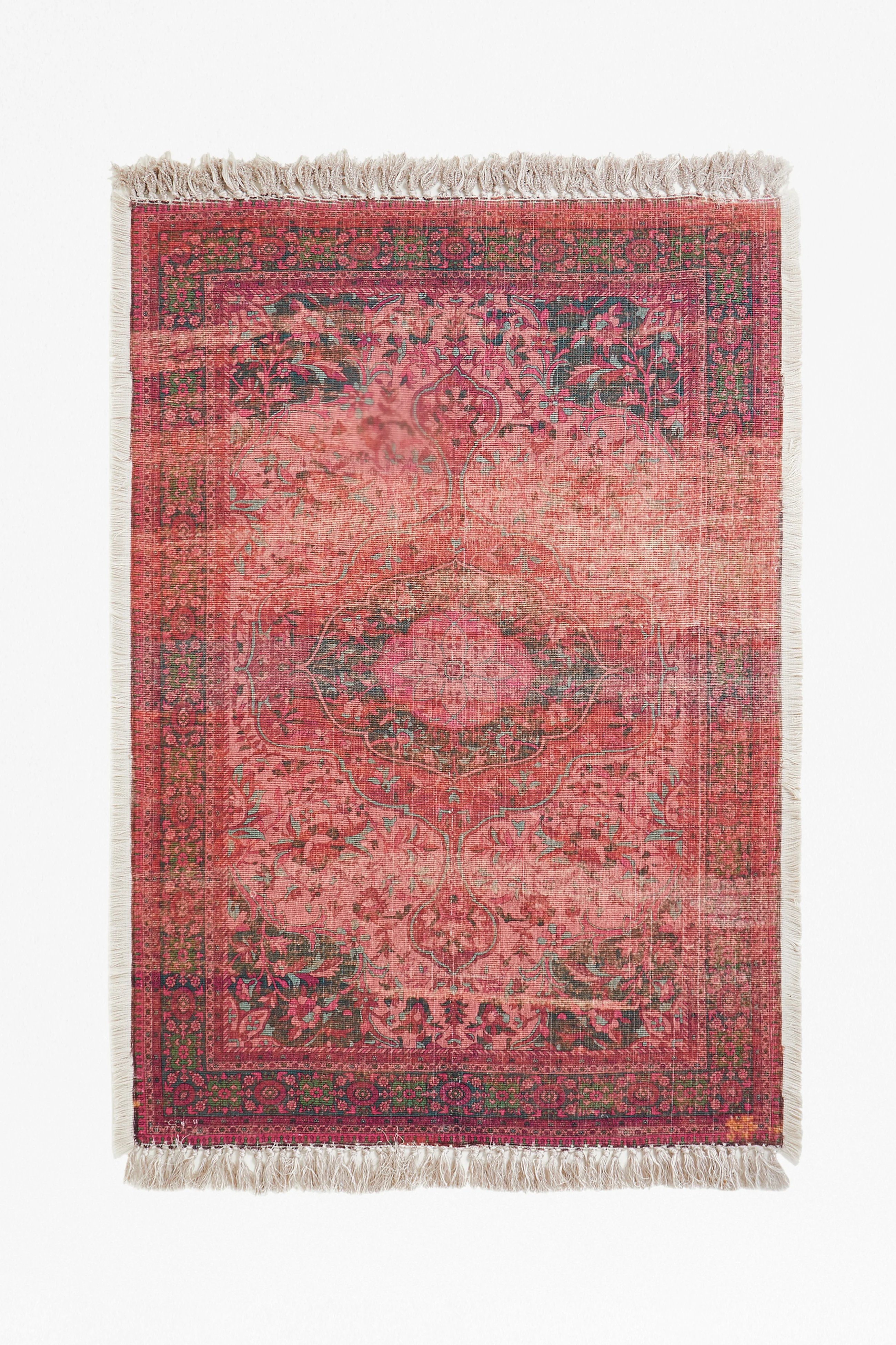 French Connection Large Recycled Crimson Cassis Rug Red - 1