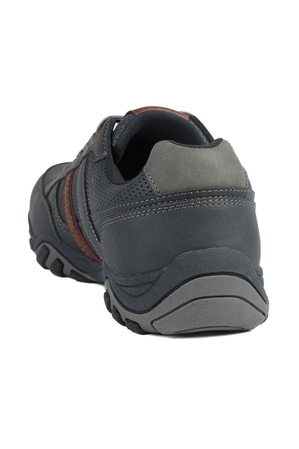 Pavers Pavers Men's Wide Fit Cushioned Rugged Lace Up Shoes in Navy - 3