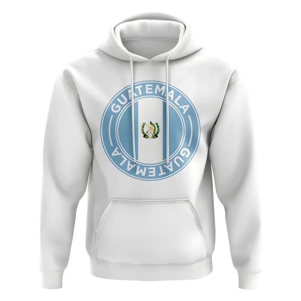 Guatemala Guatemala Men's Mens Football Badge Hoodie in White