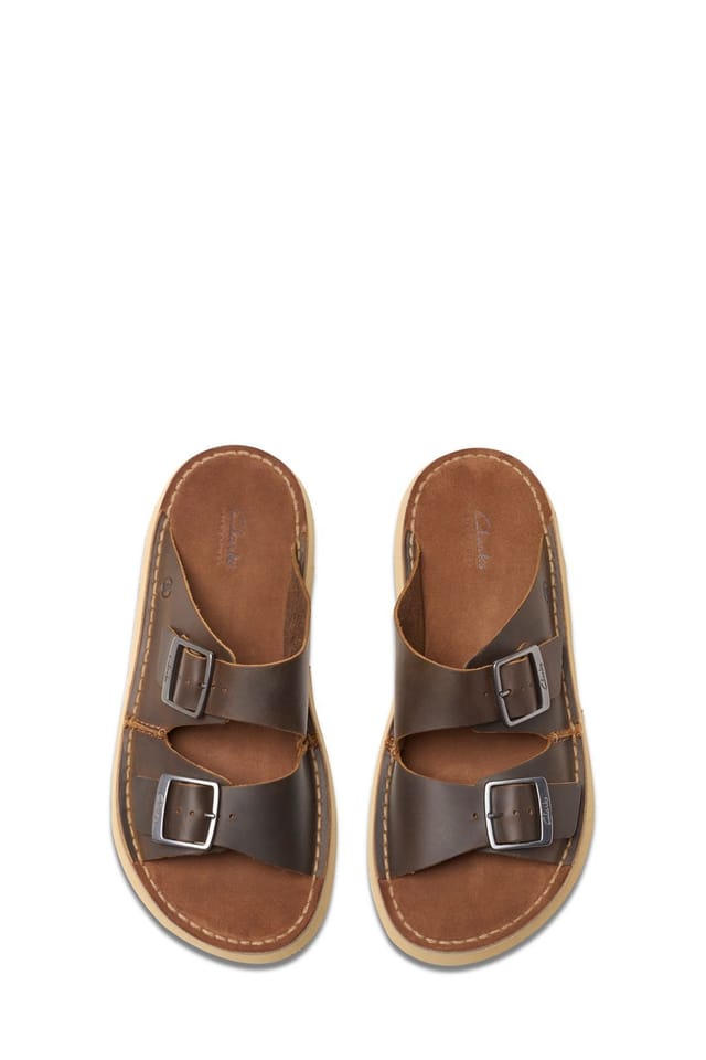 Clarks Clarks Men's Solsbury Strap Leather Sandal Beeswax in Tan - 3
