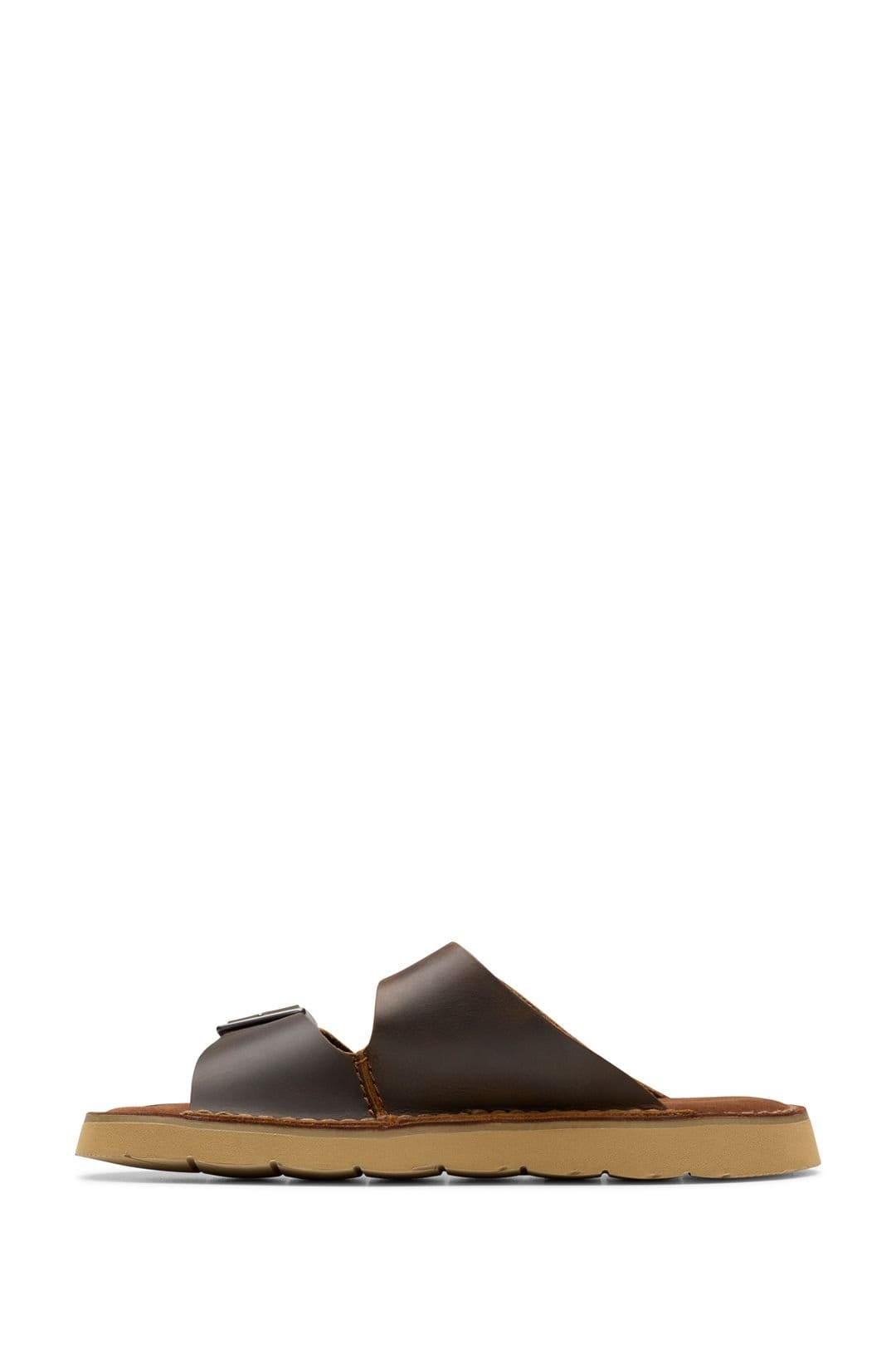 Clarks Clarks Men's Solsbury Strap Leather Sandal Beeswax in Tan - 4