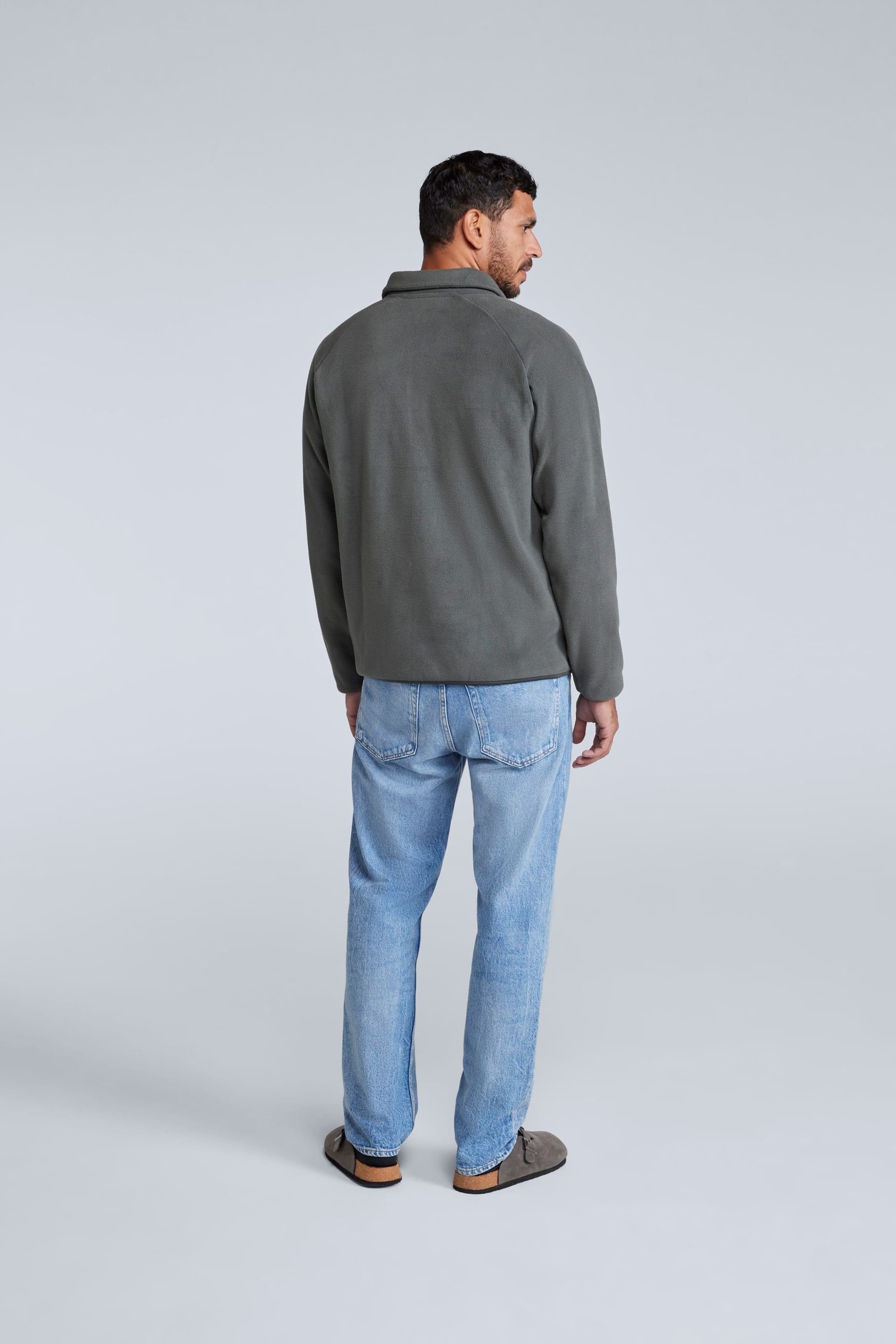 Animal Animal Men's 'Stockholm' Half Zip Breathable Soft Warm & Cosy Snug Fit Fleece in Dark Grey - 4