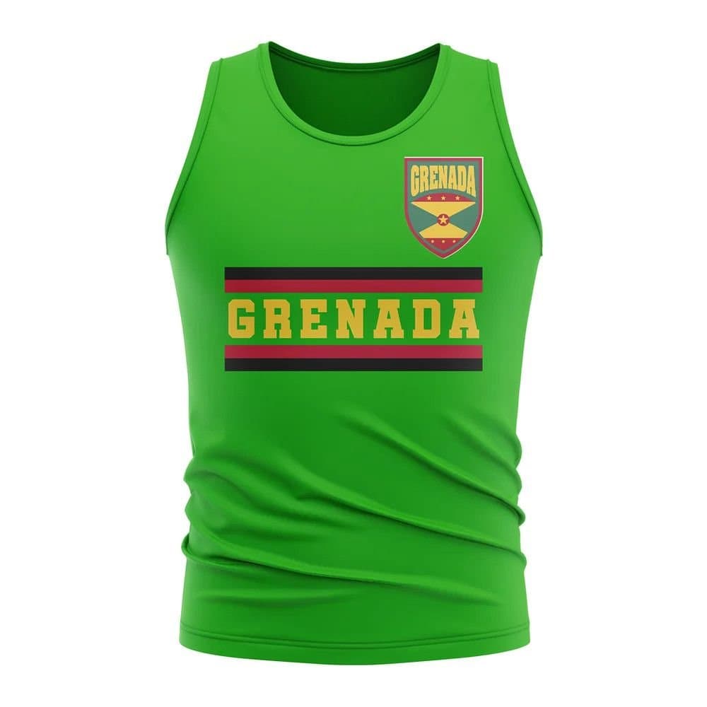 Grenada Grenada Men's Mens Core Football Country Sleeveless Tee in Green