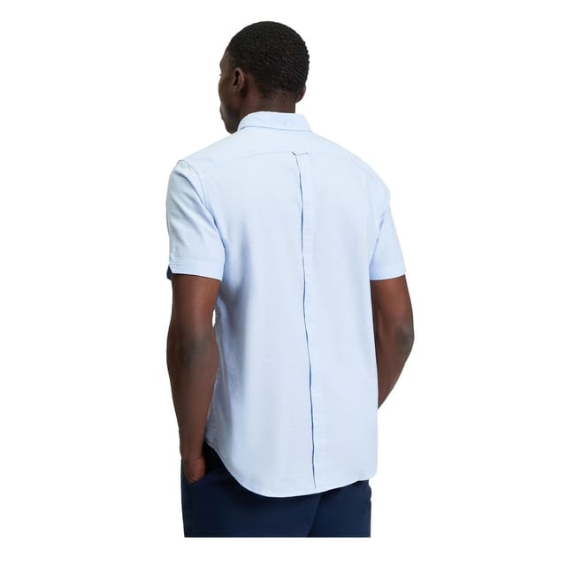 Ben Sherman Ben Sherman Men's Signature Oxford Short-Sleeved Shirt in Baby Blue - 3