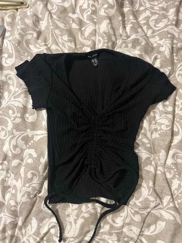 New Look Black ruched top